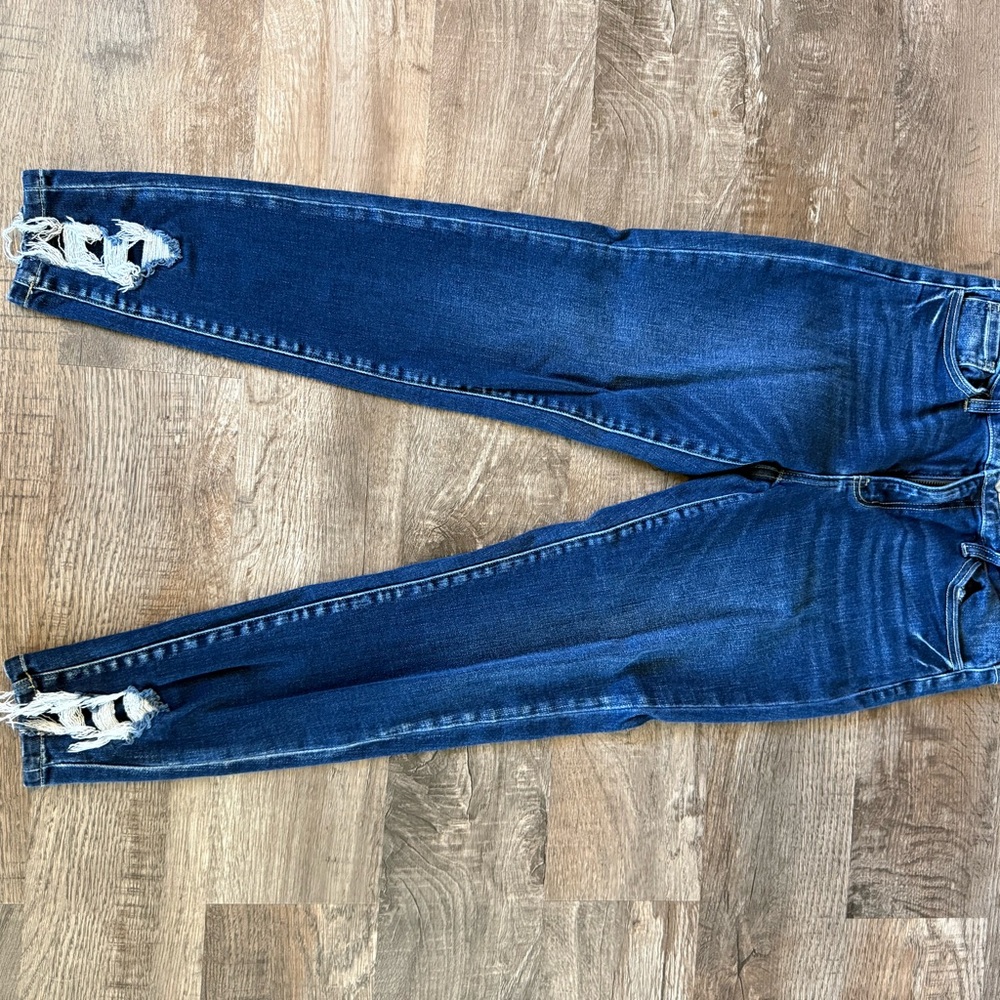 Women's Blue Distressed Jeans